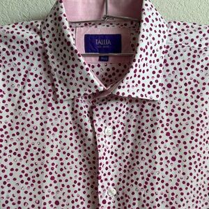 TALLIA Pink and Purple Polka Dot Men's Shirt 💕